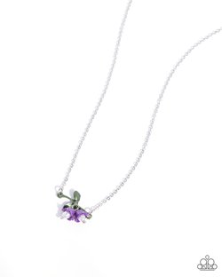 Tulip Drops - Purple Necklace
