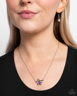 Tulip Drops - Purple Necklace