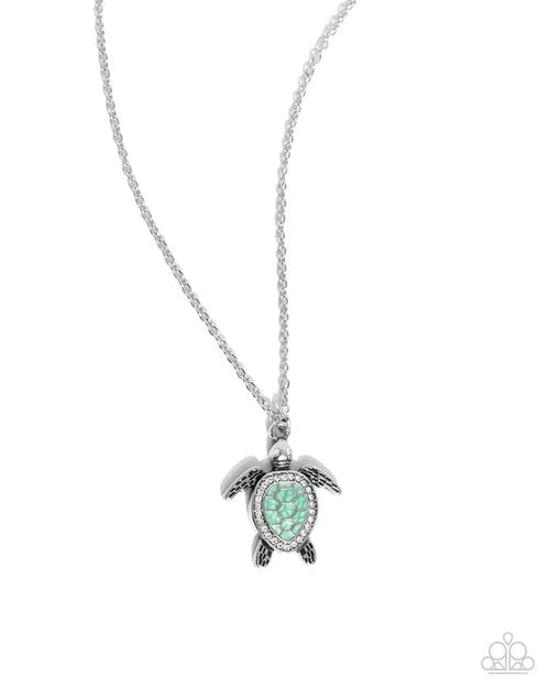 Turtle Tourist - Green Necklace