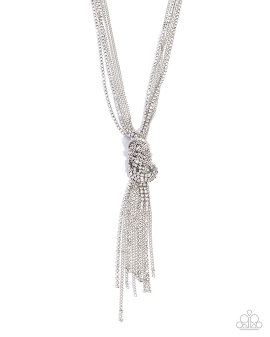 Twisted Tapestry - White Necklace