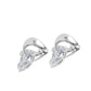 Twisting Teardrop - White Earring