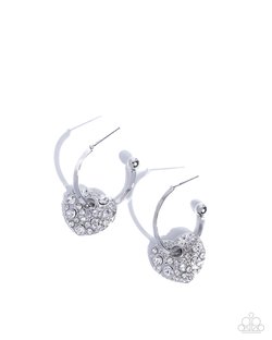 Valentines Valor - White Earring