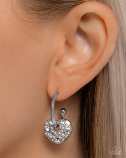 Valentines Valor - White Earring