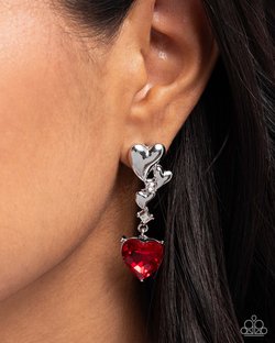 Valentines Vaudeville - Red Earring