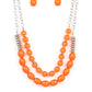 Venetian Voyage - Orange Necklace