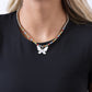 Vibrant Flutter - White Necklace