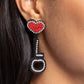Visible Valentines - Black Earring