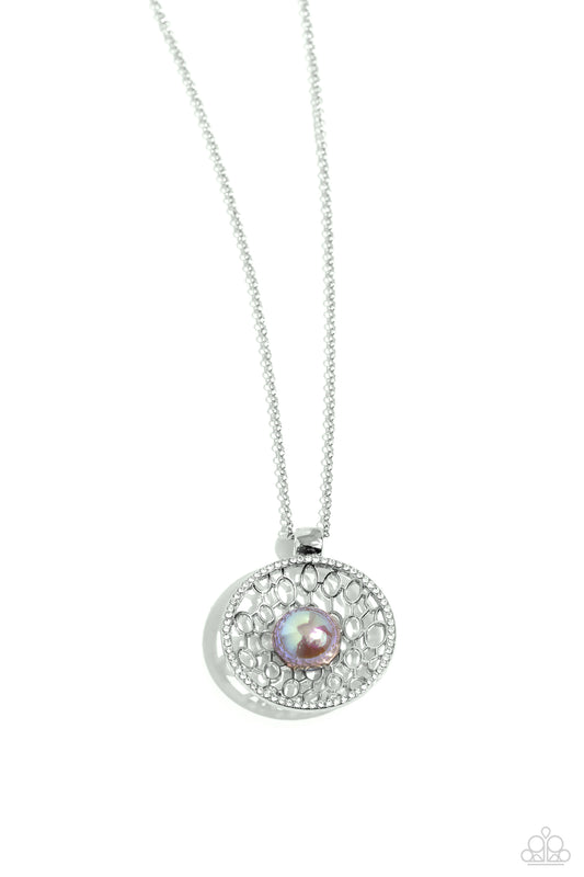 Wall Street Web - Silver Necklace