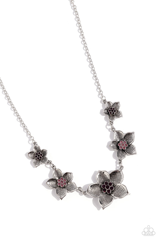 Wallflower Wonderland - Purple Necklace