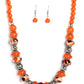 Warped Whimsicality - Orange Necklace