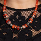 Warped Whimsicality - Orange Necklace