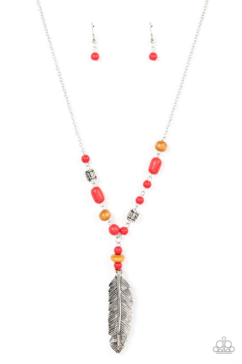 Watch Me Fly - Red Necklace