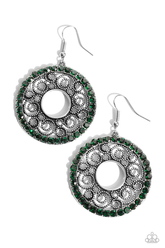 Whirly Whirlpool - Green Earring