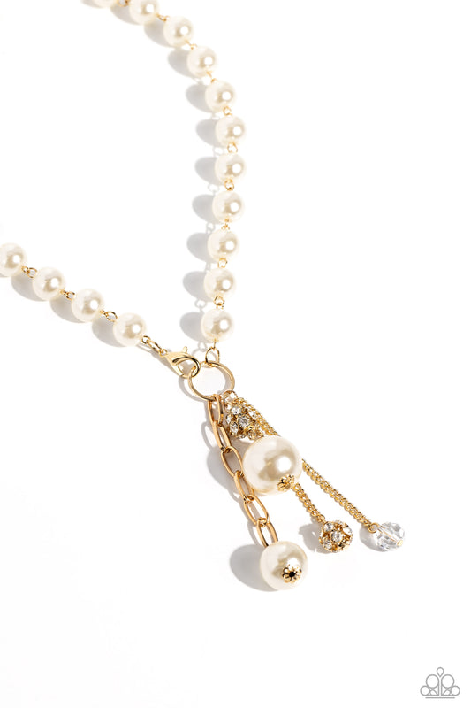 White Collar Welcome - Gold Necklace