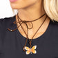 Winged Wanderer - Orange Necklace