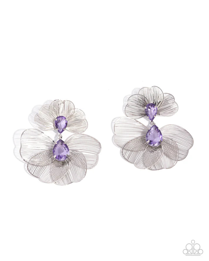 Wiry Wisdom - Purple Earring
