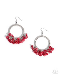 Wreathed Wisteria - Red Earring