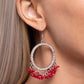 Wreathed Wisteria - Red Earring