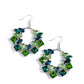 Wreathed in Watercolors - Green Earring