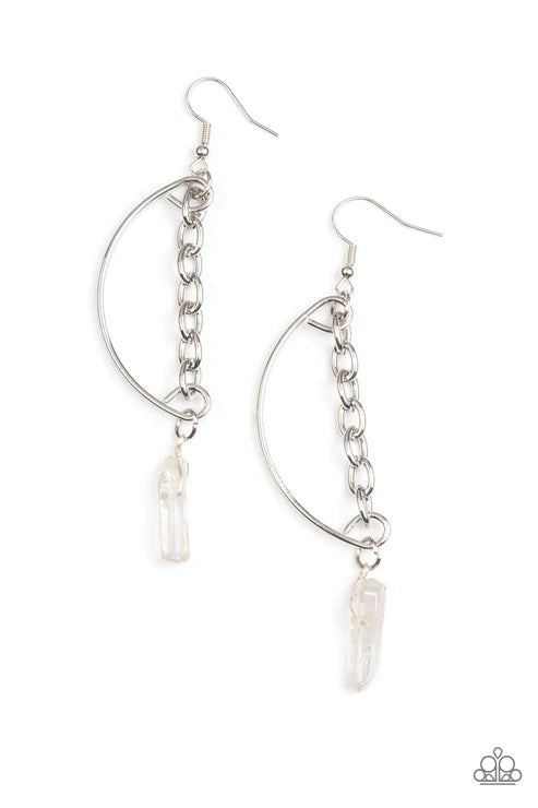 Yin to my Yang - White Earring