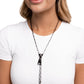 Zipper Zeal - Black Necklace