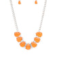 Above the Clouds Orange Necklace