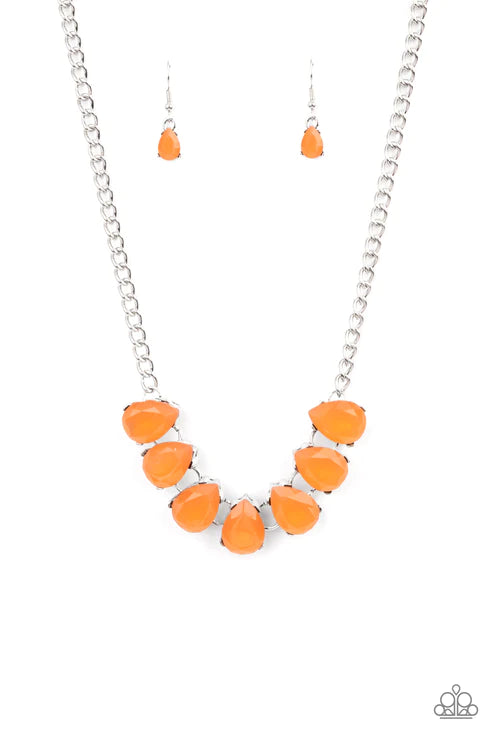 Above the Clouds Orange Necklace