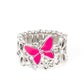 All FLUTTERED Up - Pink Ring