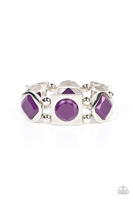 Asymmetrical A-Lister - Purple Bracelet