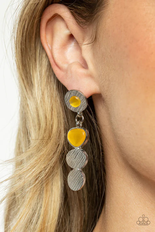 Asymmetrical Appeal - Yellow Earring