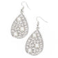 Bauble Burst - White Earring
