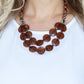 Beach Day Demure - Brown Necklace