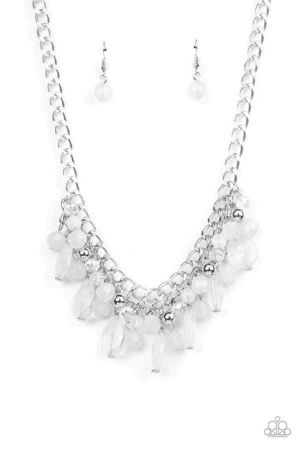 Beachside Dance - White Necklace