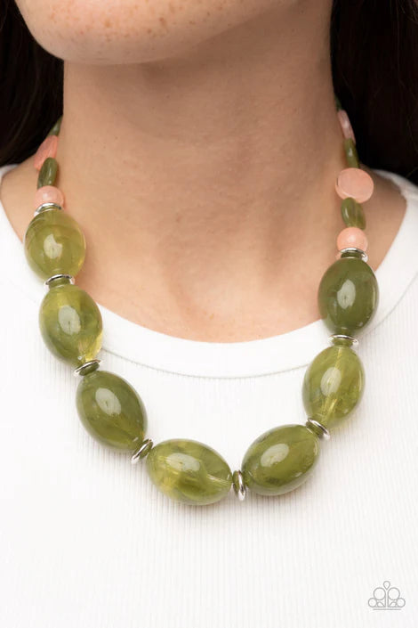 Belle of the Beach Green Necklace