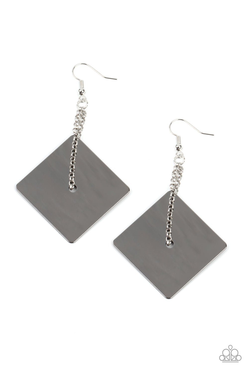 Block Party Posh Gun Metal Earring