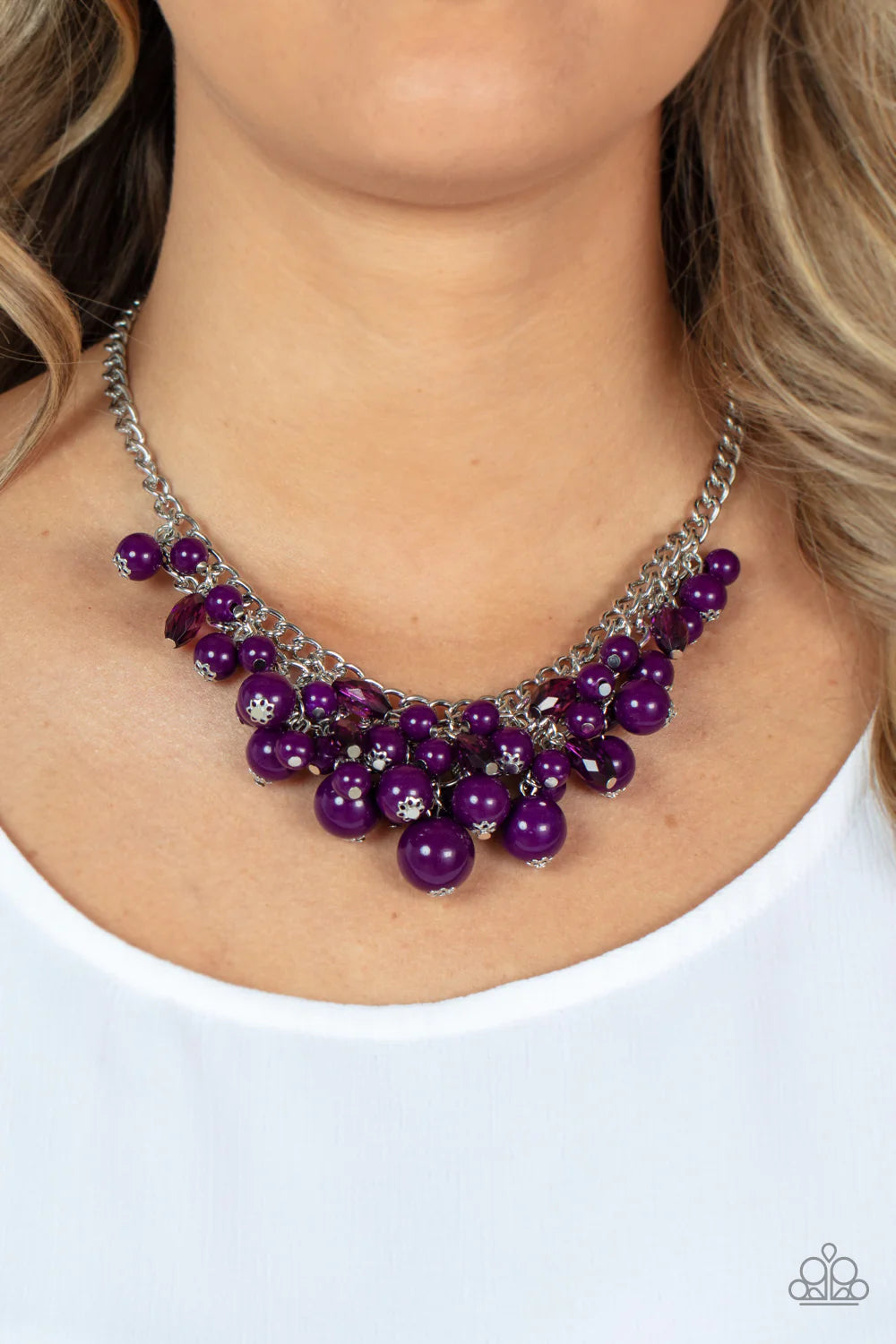 Broadway Bustle Purple Necklace