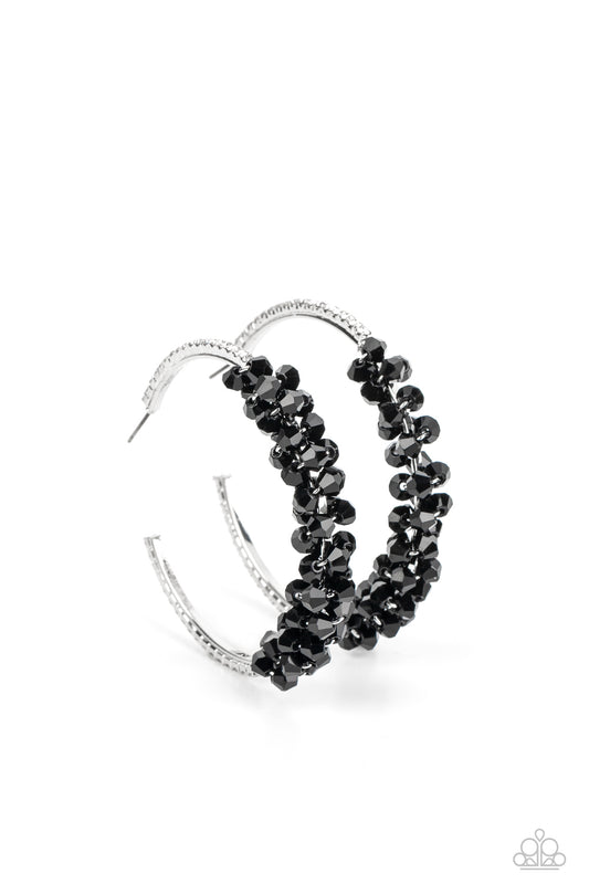 Bubble-Bursting Bling Black Earring