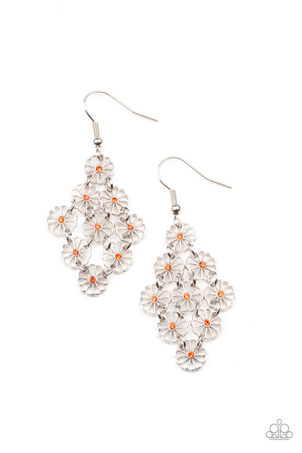 Bustling Blooms - Orange Earring