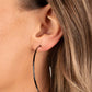 Can I get a HOOP HOOP Gun Metal Earring