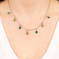 Carefree Charmer - Green Necklace