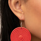 Caribbean Cymbal - Red Earring