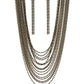 Cascading Chains - Brass Necklace