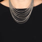 Cascading Chains Silver Necklace