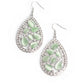 Cats Eye Class - Green Earring