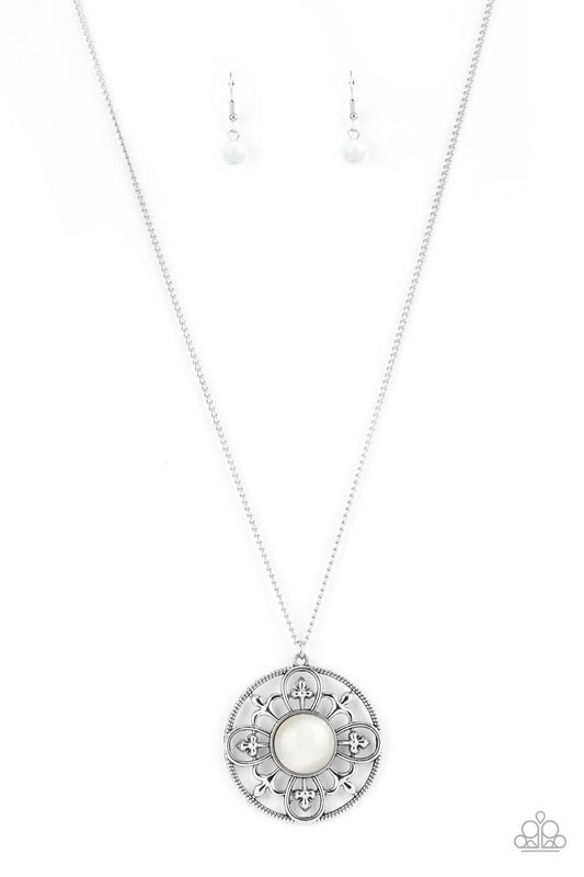 Celestial Compass - White Necklace