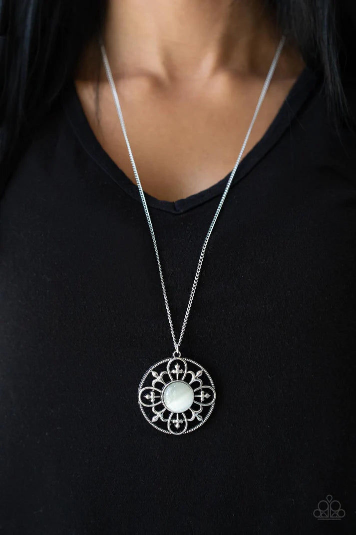 Celestial Compass - White Necklace