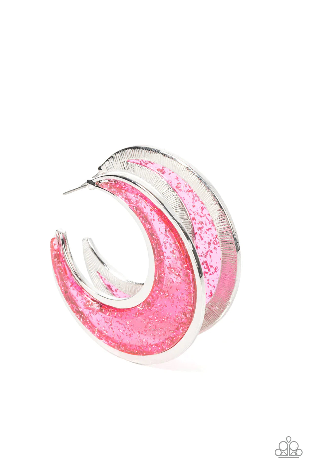 Charismatically Curvy - Pink Earring