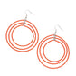 Colorfully Circulating - Orange Earring
