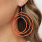 Colorfully Circulating - Orange Earring