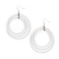 Colorfully Circulating - White Earring